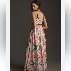 English Factory Sleeveless Square Neck Babydoll Maxi Dress